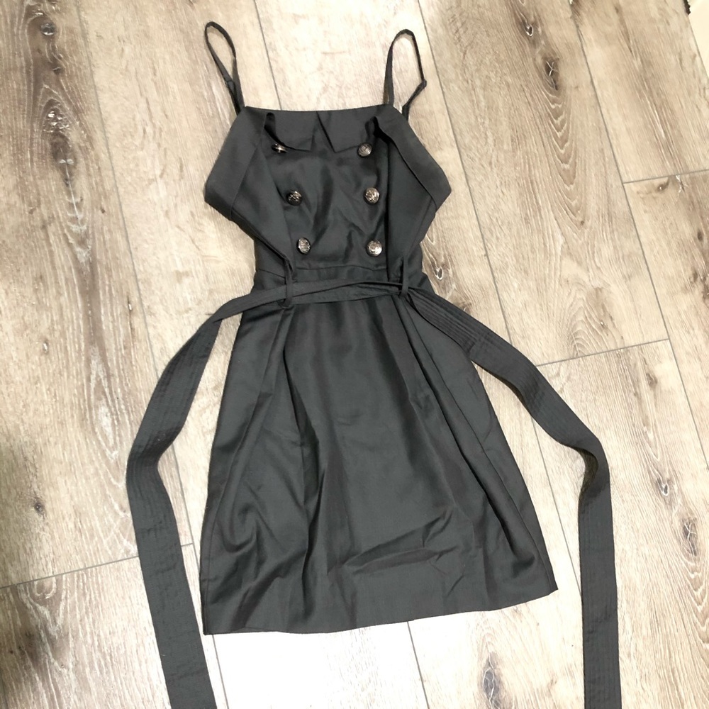 Charcoal dress with buttons
